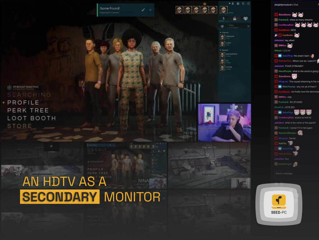 an hdtv as a secondary monitor seedpc
