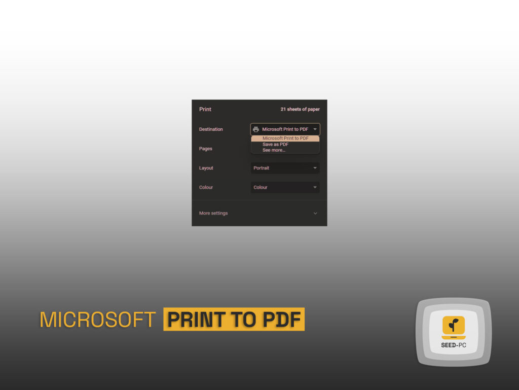 microsoft print to pdf seedpc