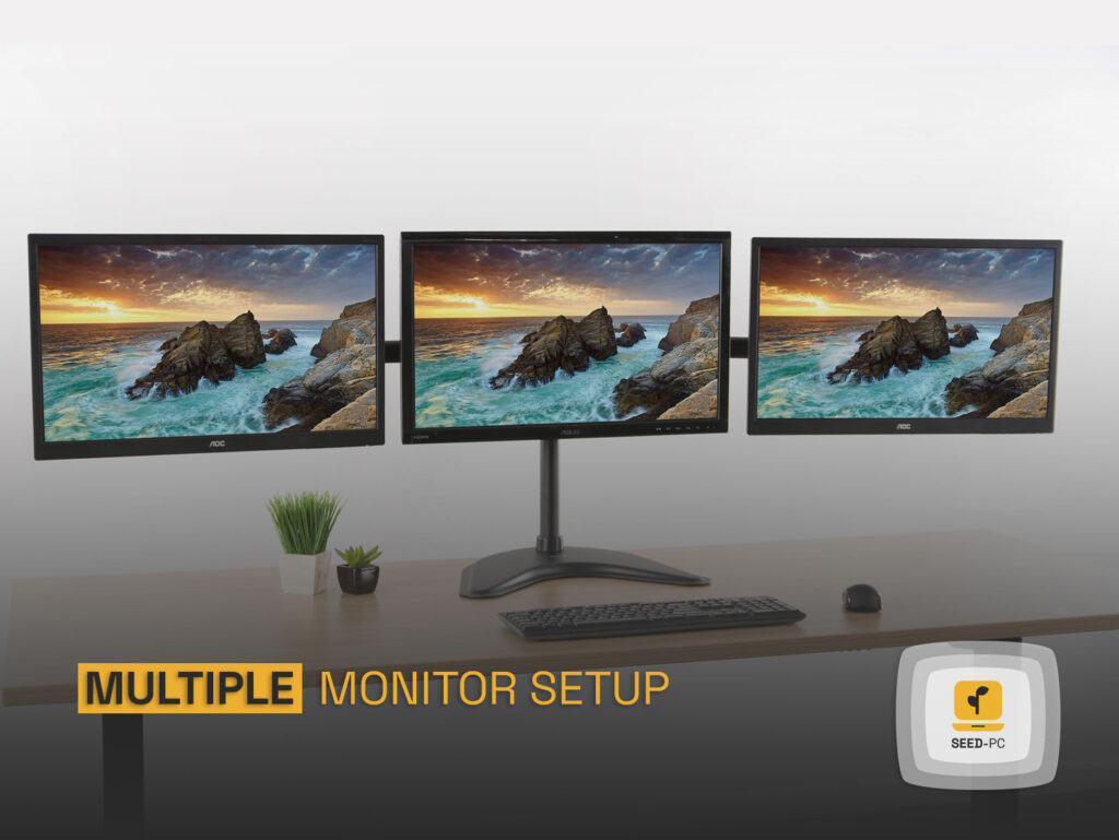 multiple monitor setup seedpc