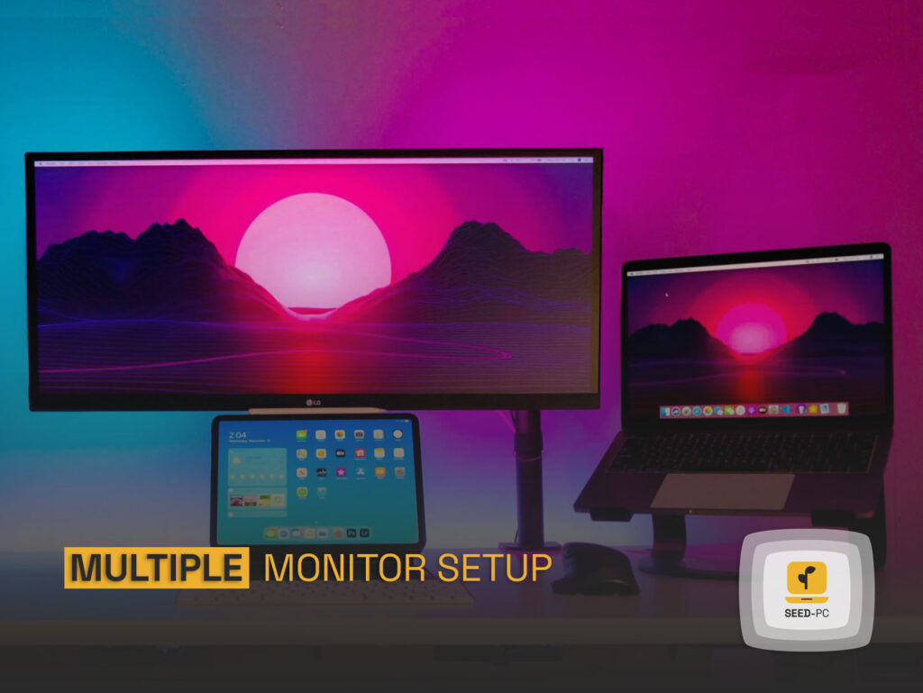 multiple monitors setup seedpc