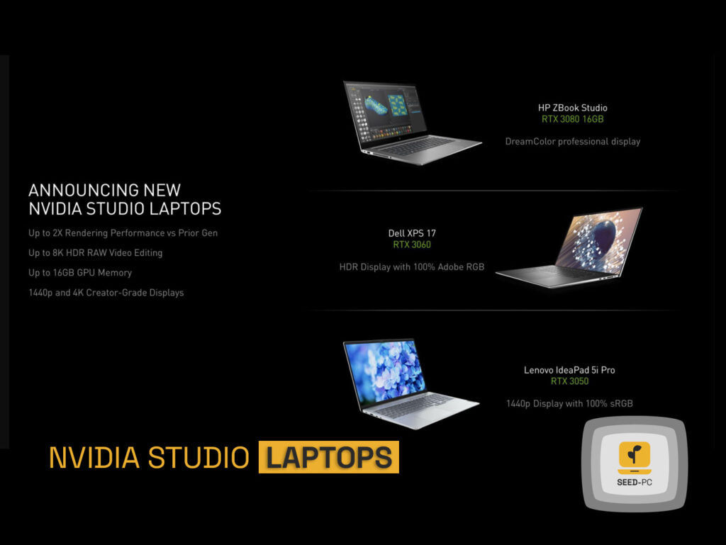 nvidia studio laptops seedpc