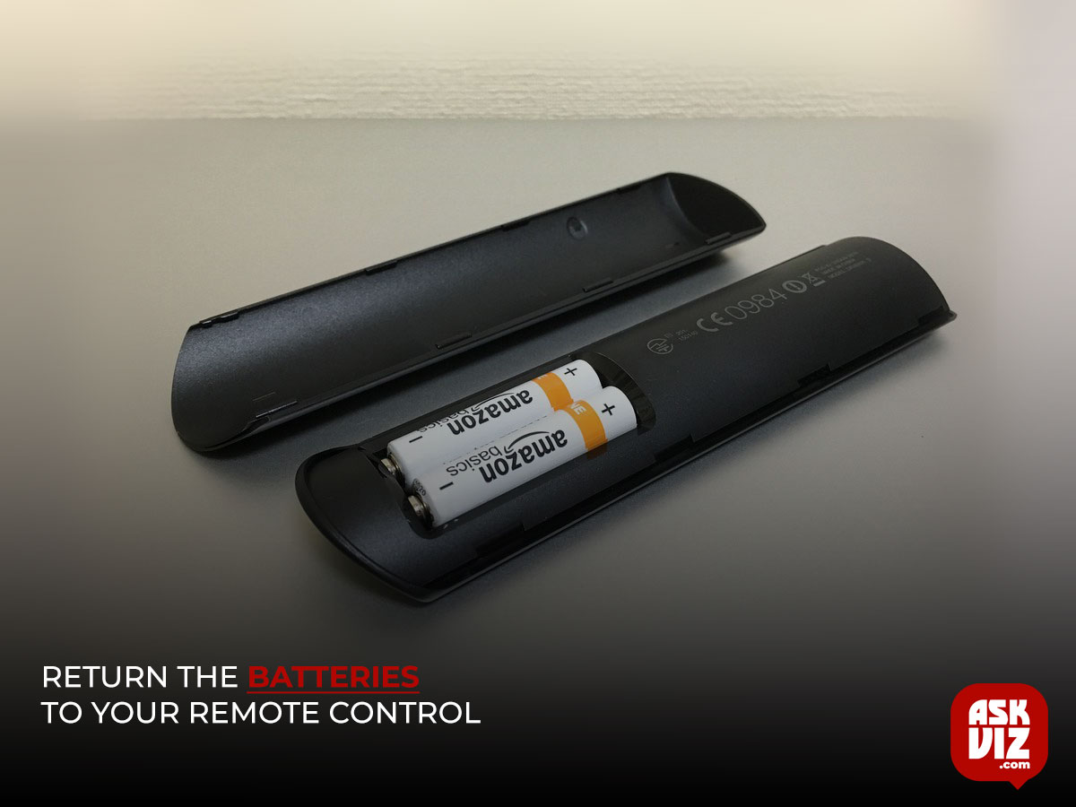 Return the batteries to your remote control askviz