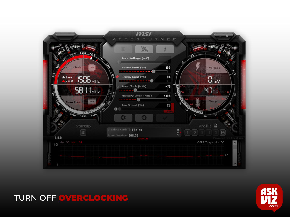 Turn Off Overclocking askviz