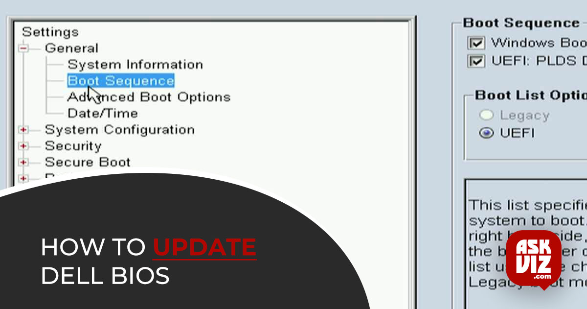 How to Update Dell BIOS askviz