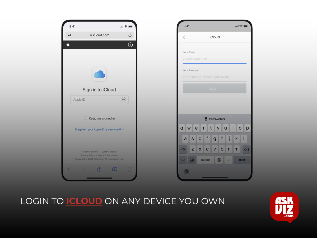 Login to iCloud on any device you own askviz